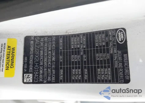 2020 Land Rover Range Rover Evoque S из США, поврежденный, VIN SALZJ2FX2LH018423